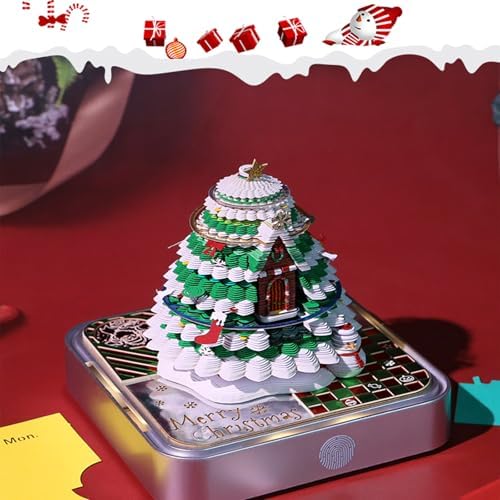 3D Calendar 2027, Time Piece Calendar 2027, 3D Tear-Off Art Desk Calendar W LED Lights, Creative 3D Memo Pad Paper Art Tree House DIY Paper Carving. - Image 3