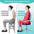 Gel Seat Cushion, Cooling Memory Foam Cushion for Office Chair, Blue - Image 4