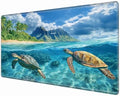 36x24 Desk Mat Sea Turtle Mouse Pad Oversized Huge Mousepad Gaming XXXL Extra Large Desk Pad Giant Computer Mat with Stitched Edges Non-Slip Rubber Base for Office Work Home Game by BBSujane