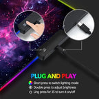 AIMSA LED Gaming Mouse Pad RGB, Large Mouse Pad with 14 Light Modes, Keyboard Mousepad Led Extended Surface (35.4 x 15.8 in) for Desktop Gamers, Blue Purple Starry Nebula - Image 5
