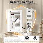 3 Usage Modes in Wall Cable Management Kit with Recessed Power, 4 Outlets - Image 3