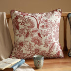 ISAENNE Designer Linen Square Throw Pillow Cover,Set of 2,18"x18"-Ruyi A - Image 2