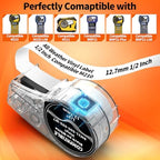 5-Pack Compatible M21-500-595-WT All-Weather Vinyl Label White .5'' W 21' L - Image 2