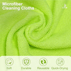 LIVOS Microfiber Cleaning Cloth Roll - 80 Pack, Reusable Paper Towels Green Tear Away, Microfiber Towels for Car, Super Absorbent Lint Free Cleaning Rags for House, Kitchen, Window-11.5"x11.5" - Image 3