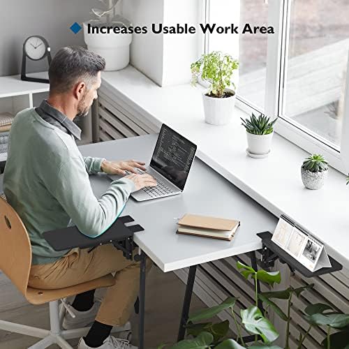 BONTEC Desk Extender Tray, 11.8 x 5.9 Inch, Black Carbon Fiber - Image 2