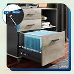 DEVAISE 3-Drawer Mobile File Cabinet, Lateral Filing Cabinet, Greige - Image 4