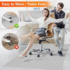 KMAT Office Chair Mat, 46x60in Heavy Duty Hardwood/Tile Floor Protector, Computer Desk Mat for Rolling Chairs, Work, Study, Office, White - Image 6