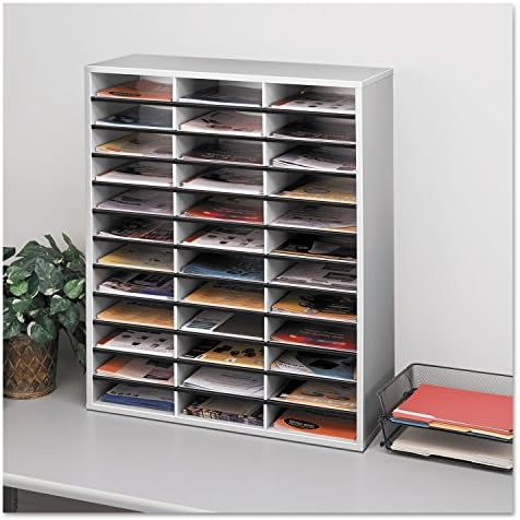 Fellowes Literature Organizer, 36 Compartment, Letter Size, Dove Gray (25061) - Image 3