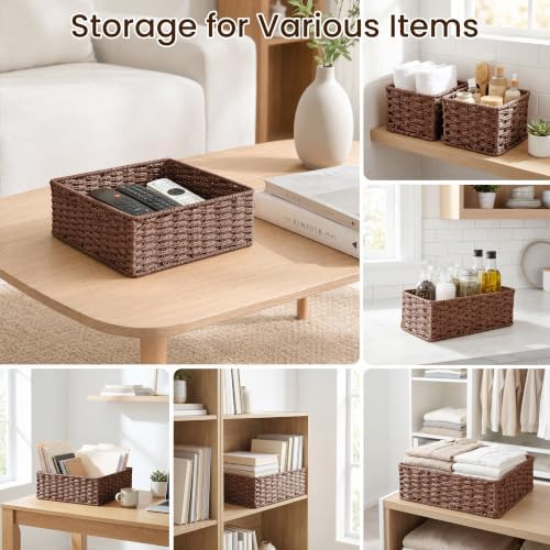 efluky 4 PCS Hand-Woven Drawer Organizer Baskets - Image 5