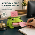 Note Toad - Desk Organizer & Note Holder, 3D Printed Frog Sticky Memo Block Dispenser with Pen Rest, 3 Reusable Stencils and Top Reminder Slot for Office Workspace, Reception Counter and Lover Gift - Image 6