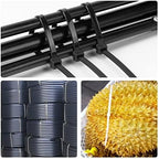 Armpow 18 inch Black Zip Ties Heavy Duty 250 PACK, 200 LBS Ultra Exclusive Strong Plastic Wire Ties, Large Cable Ties Extra Long Tie Wraps, Indoor and Outdoor UV Resistant - Image 3