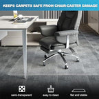 Thickened Chair Mat for Carpet - 47”X 35.5” Heavy Duty Office Chair Mat for Low-Pile Carpeted Floors. Carpet Protector for Office Computer Desk Chair. Easy Rolling, Clear - Image 3
