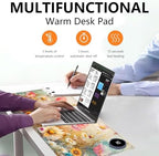 Heated Mouse Pad with 3 Levels Heated,Colorful Flowers - Image 6