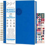 GoGirl Budget Planner & Monthly Bill Organizer with Pockets, Blue by GoGirlPlanner
