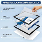 30 Pack Magnetic Sign Holder 11 x 17 with Adhesive Back - Magnetics Poster Frame & Magnetic Paper Holder - Reusable Adhesive Frames 11x17 - Magnet Frame for Wall Windows - Magnet Document Holders - Image 5