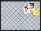 PinPix 30x22 inch Cork Bulletin Board. This Decorative Framed Pin Board Comes with Diamond Pattern in Shades of Blue Design and Satin Black. Ideal for Home, Office Decor or School (PinPix-222) by PinPixBulletinBoards