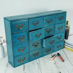 Apothecary Drawers Apothecary Cabinet with Drawers, Blue - Image 4