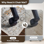 36"x60" Office Chair Mat for Hardwood Floor, Non-Slip Washable Taupe - Image 4
