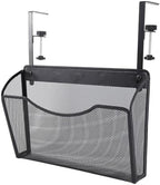 Fockety Desk Side Storage, No Drill Steel Under Desk Storage Laptop Holder, Mesh Hanging Desk Organizer, Clamp On Desk Shelf, Side Desk Organizer, Desk Storage Holder for Office and Home by Fockety