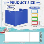 24 Pcs Desk Dividers for Students Classroom Plastic Privacy Folders Blue Test Dividers for Students Desks Trifold Privacy Panel Partitions for School Teacher Supplies(24pcs Blue) - Image 2