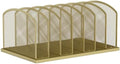 Desk File Organizer Vertical 7 Sections Mesh File Sorter Paper Storage Organizer for Desk, Office Organization File Holder Rack, Gold by MINDEPOT
