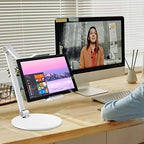 iPad Stand for Desk, Surface Pro Holder, Multi-Angle Adjustable Tablet Stand Holder for 4.7''- 13'' Screen Microsoft Surface Series, iPad Series,Samsung Galaxy Tabs,Amazon Kindle Fire, Etc. (White) - Image 6