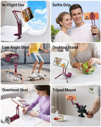 OMOTON TP02-Pro 5 in 1 Magnetic Phone Holder for Vlogging Essentials, Red - Image 5