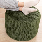 Ottoman Foot Rest Round 18x18x14In, Forest Green,Footstool for Living Room - Image 2