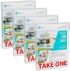 Outdoor Real Estate Brochure Box，Outdoor Brochure Holder Waterproof with Lid-Take One Document Holder Can Hold 180, 8.5 x 11 Documents, Flyers & Brochures or Other Outdoor Marketing Needs (4) by LaumffonOfficial