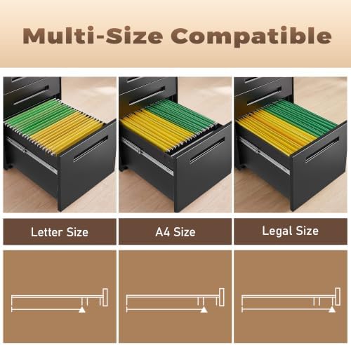 Guizeeopo Fully Assembled Home Office File Cabinet with Lock - Image 6