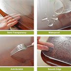OstepDecor 40x84 in Frosted Table Protector, Plastic Table Cover 2mm Thick - Image 3