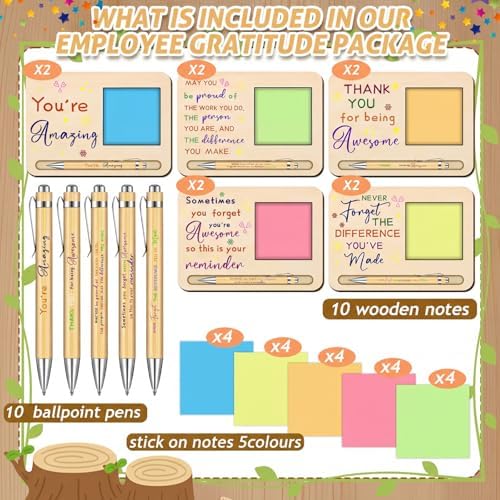 Dispowreath 10 Set Employee Christmas Appreciation Gift Sticky Note Holder - Image 3