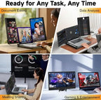 CIDETTY Upgraded Laptop Screen Extender Portable Monitor, 14" 1080P FHD IPS Screen,Monitor Extender for Laptop,Fit for 13-17" Laptops, Plug & Play Compatiable with Wins/Mac/Android/Switch - Image 5