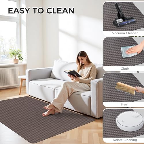Sycoodeal Chair Mat,36" x 48" Office Chair Mat for Hardwood and Tile Floor, Heavy Duty Floor Protector for Rolling Chairs,Non-Slip,Computer Mat for Home Office(Coffee) - Image 6