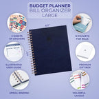 Clever Fox Budget Planner & Monthly Bill Organizer, Large Dark Blue - Image 2