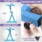 Liquid Stands Piano Keyboard Stand - Z Style Adjustable and Portable Heavy Duty Music Stand for Kids and Adults -Fits 54-88 Key Electric Pianos - Sturdy Musical Keyboard Stand (Light Blue) - Image 3