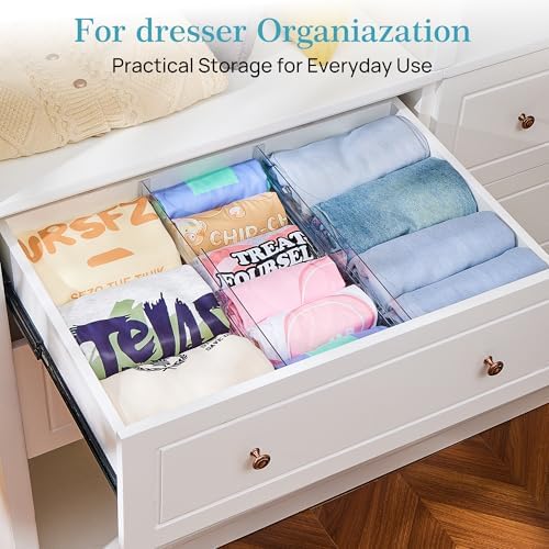 Vtopmart 4" High Drawer Dividers for Clothes, 13"-22" Adjustable, 8 pack - Image 4
