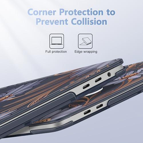 for MacBook Pro 16 inch Case 2019 2020 Release Model A2141, Plastic Hard Shell Cover with Keyboard Cover & Screen Protector for MacBook Pro 16 inch with Touch Bar & Touch ID - Blooming Plants - Image 3