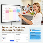 Dragon Touch 21.5 Inch Digital Calendar Wall - 1920 * 1080 FHD Electronic Wall Calendar Family Planner with 32GB Storage and Wall Mount, Touchscreen Smart Desk Calendar - Black - Image 3