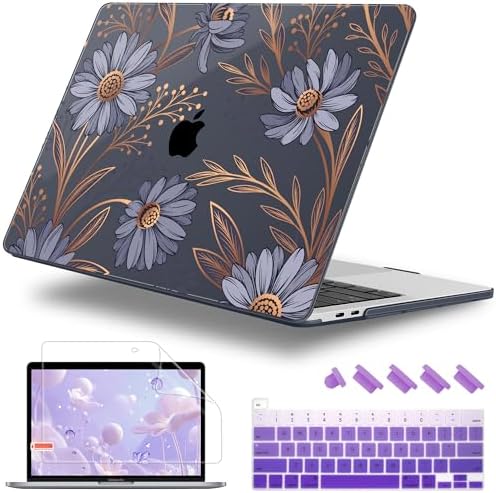 for MacBook Pro 16 inch Case 2019 2020 Release Model A2141, Plastic Hard Shell Cover with Keyboard Cover & Screen Protector for MacBook Pro 16 inch with Touch Bar & Touch ID - Blooming Plants by WelcomeViseNewitems