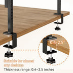IBUYKE Clamp on Desk Shelf, 22.8” Large Desk Extender Shelves UTMZ010B - Image 6