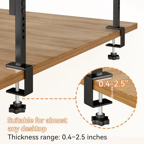 IBUYKE Clamp on Desk Shelf, 22.8” Large Desk Extender Shelves UTMZ010B - Image 6