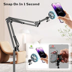 Kefotic Floor Magnetic Phone Holder for Bed Laying Down, Adjustable Bedside Phone Stand for iPhone Magsafe, Headboard Cell Phone Mount for Reading - Image 2