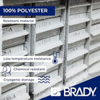 Brady FreezerBondz™ Polyester Pre-Sized Labels for Label Printer BMP51/BMP53/M511-180 Self Adhesive Printer Labels - Black on White (44,45 mm (W) x 25,40 mm (H)) - M5-125-490 - Image 3