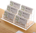 SANRUI Clear Acrylic Desk Business Card Holder, 6 Horizontal Slots - Image 7