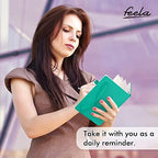 feela 5 Pack Notebooks Journals Bulk, Hardcover Notebook Classic Ruled Lined Journals with Pen Holder for Women Girls School Business Supplies, with 5 Black Pens, 120 GSM, 5.1”x8.3”, A5, Aqua - Image 6