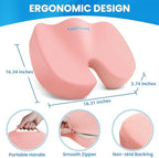 TushGuard Memory Foam Seat Cushion for Office Chair, Car Seat, Pink, XL - Image 2