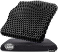 Gel Seat Cushion for Long Sitting, Super Large Gel Cushion Chair Pads for Home Office Car Seat Wheelchair, Breathable Honeycomb Pressure Relief Cushion for Sciatica, Tailbone, Coccyx & Back Hip Pain by Helishy