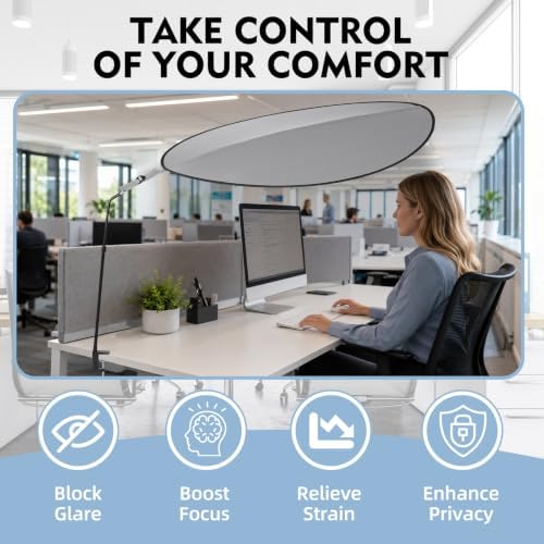 Office Cubicle Leaf Canopy Desk Shade, 52 Inch for Overhead Light Block - Image 5
