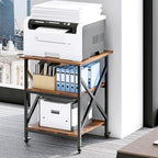 23.6"x23.6"x30.3" Printer Stand with Adjustable Storage Shelf - Image 4